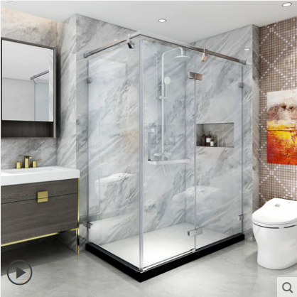 LENS朗斯淋浴房定制卫生间浴室屏风方形隔断钢化玻璃门圣蒂B31 -好多材